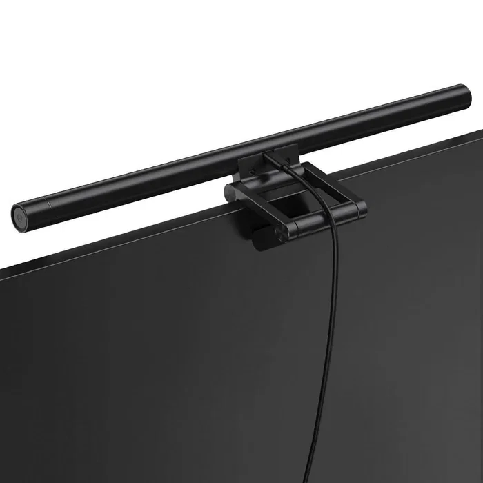 Baseus I-Wok Lámpara LED de Iluminación para Espejo y Pantalla, USB, Cilíndrica, Color Temperatura 2900K-5000K, 5W, Negro