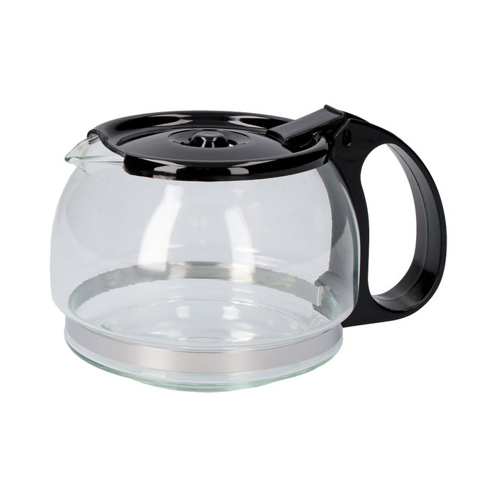 Edm Recambio jarra para cafetera 07653, Cristal, 600 ml, Negro/Transparente Edm Recambio jarra para cafetera 07653, Cristal, 600 ml, Negro/Transparente