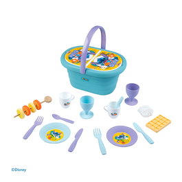 Smoby Cesta de Picnic Stitch 7600312510 - Set Completo con Accesorios Disney para Niños +3 Años
