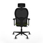 PIQUERAS Y CRESPO Silla de oficina Jorquera Sincro/Traslack Pistacho/Negro