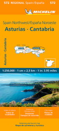 MICHELIN España noroeste - Asturias Cantabria Mapa regional 572 (2024)