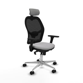 PIQUERAS Y CRESPO Silla de oficina Jorquera Gris claro y Negro