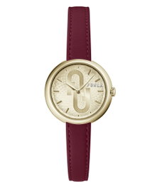 Furla Reloj WW00005002L2 con Correa de Cuero Roja