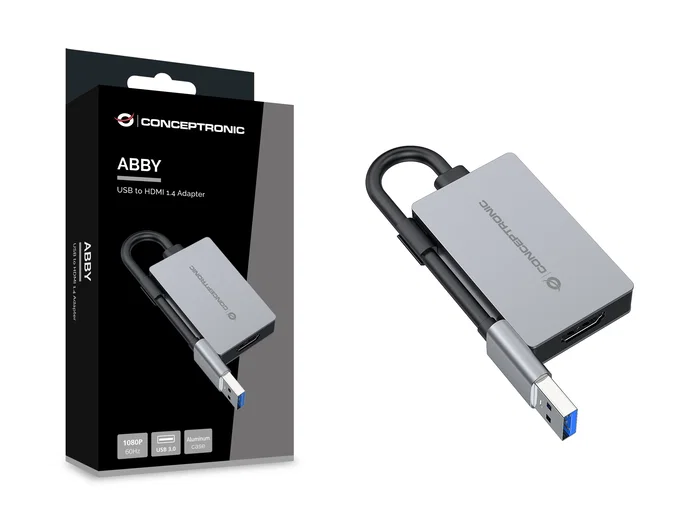 Conceptronic ABBY22G Adaptador USB-A a HDMI 1.4 1080P 60Hz Conceptronic ABBY22G Adaptador USB-A a HDMI 1.4 1080P 60Hz