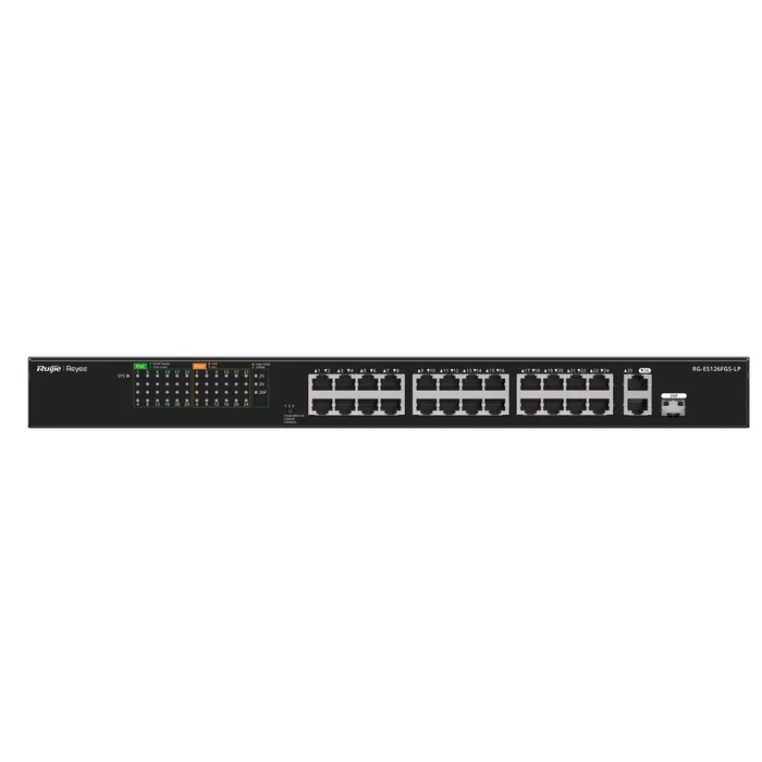 Ruijie Networks RG-ES126FGS-LP Switch No administrado L2 con 24 puertos Fast Ethernet y PoE Ruijie Networks RG-ES126FGS-LP Switch No administrado L2 con 24 puertos Fast Ethernet y PoE