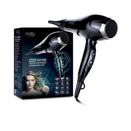Id Italian Secador de Pelo TOUCH POWER PRO 2000 con Tecnología de Iones, Ozono, Sensor Táctil, 5 Modos, 2000W, Boquilla y Filtro Magnético - 1 Unidad