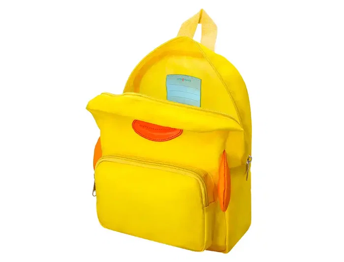 Imaginovo Mochila infantil Backpack Buddies pollo amarillo, 5.5L, poliéster 190T, 280x90x200 mm, diseño ergonómico y compartimentos