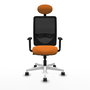PIQUERAS Y CRESPO Silla de oficina Zulema con Mecanismo Sincro, Naranja y Negro