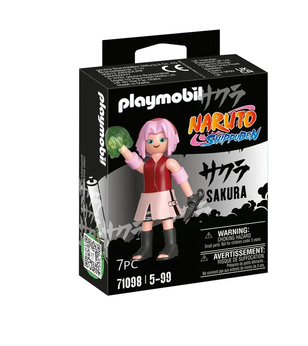 Playmobil Naruto Shippuden Haruno Sakura con Kunoichi y Guante de Curación Figura de Colección para Fans del Anime