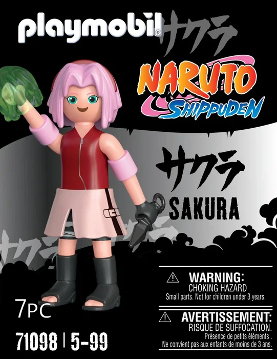 Playmobil Naruto Shippuden Haruno Sakura con Kunoichi y Guante de Curación Figura de Colección para Fans del Anime