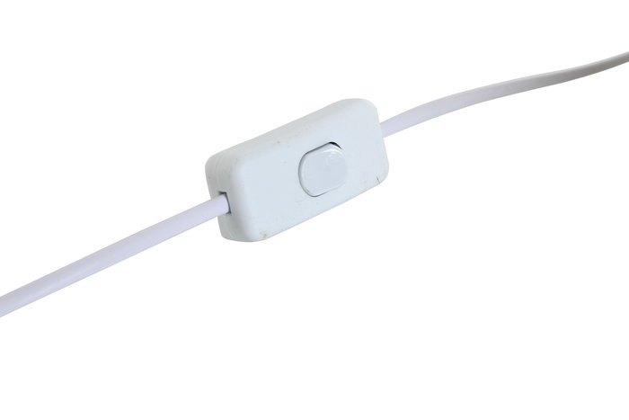 DKD Home Decor Lámpara de Sobremesa Romántica Blanco - Porcelana y Algodón - Dimensiones 40 x 64 x 40 cm - Tipo Bombilla E27