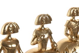 DKD Home Decor Figura Tradicional Dorado Resina 13 x 25 x 20.5 cm (3 Unidades)