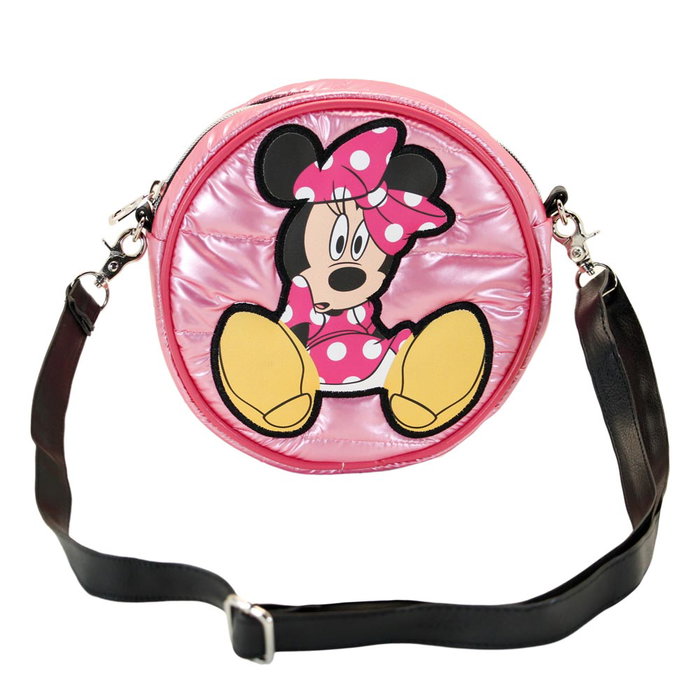 Disney Minnie Mouse Bolso Bandolera Redondo Acolchado, Rosa