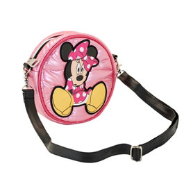 Disney Minnie Mouse Bolso Bandolera Redondo Acolchado, Rosa