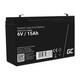 Green Cell AGM40 Batería VRLA AGM 6V 15Ah 1,8kg Negro para SAI/USV