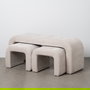 S/3 Banco Beige Dm-Tejido 126 X 43 X 50 cm