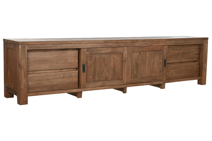 DKD Home Decor Mueble Tv Indo minimal 24 Teca Reciclada Natural 250 x 60 x 45 cm DKD Home Decor Mueble Tv Indo minimal 24 Teca Reciclada Natural 250 x 60 x 45 cm