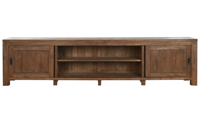 DKD Home Decor Mueble Tv Indo minimal 24 Teca Reciclada Natural 250 x 60 x 45 cm DKD Home Decor Mueble Tv Indo minimal 24 Teca Reciclada Natural 250 x 60 x 45 cm