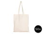 Innspiro Bolsa de algodón eco con asas de 60 cm, 38x42 cm (Pack de 50 unidades)