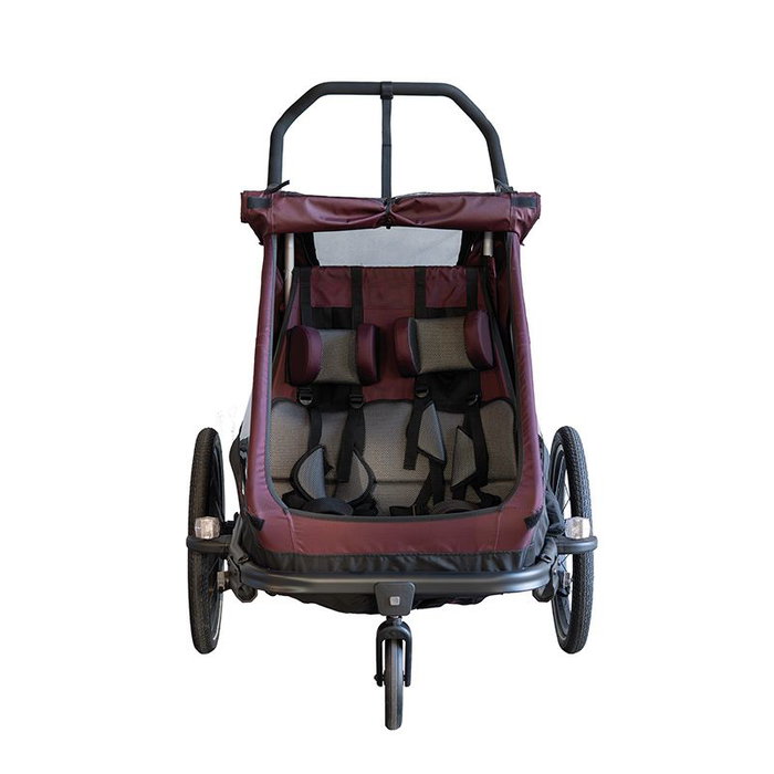 XLC Remolque de Niños DUO T 20 Pulgadas Rojo Burdeos XLC Remolque de Niños DUO T 20 Pulgadas Rojo Burdeos