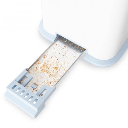 Orbegozo Tostador TO 4014 / 17503 / 850W / Blanco / Tostador de ranura larga con calienta panecillos y 7 niveles de tostado