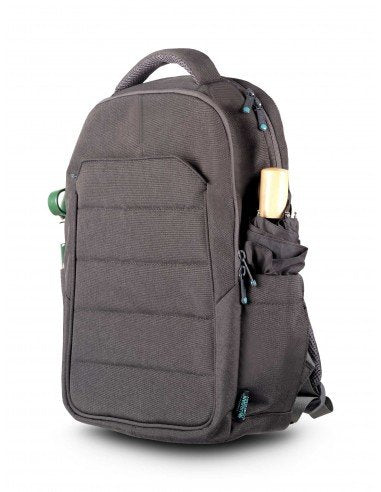 Urban Factory ELB15UF Mochila para Portátil de 15.6" (39.6 cm), Gris, Poliéster Reciclado, Resistente al Agua, con Múltiples Bolsillos