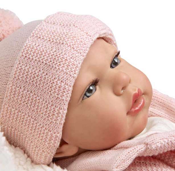 Muñecas Arias Muñeca Reborn Marta Rosa 40 cm con Manta