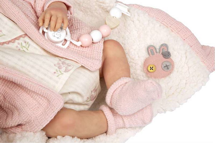 Muñecas Arias Muñeca Reborn Marta Rosa 40 cm con Manta