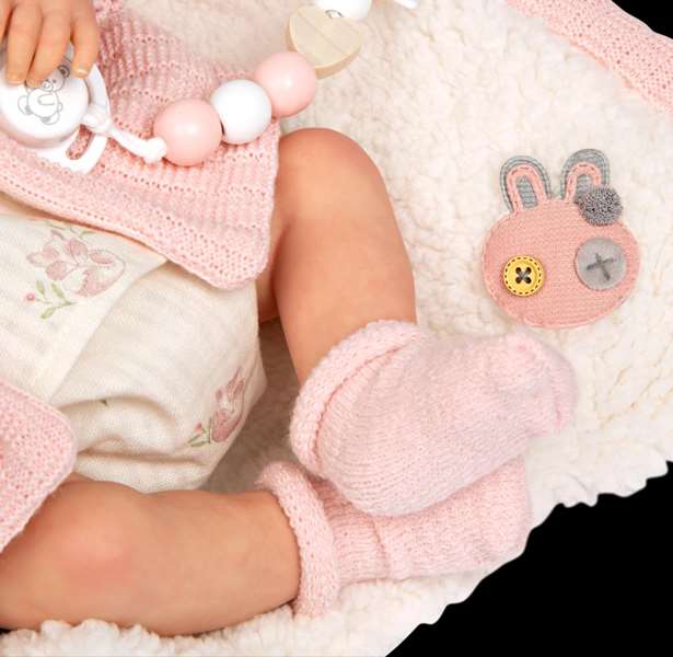 Muñecas Arias Muñeca Reborn Marta Rosa 40 cm con Manta