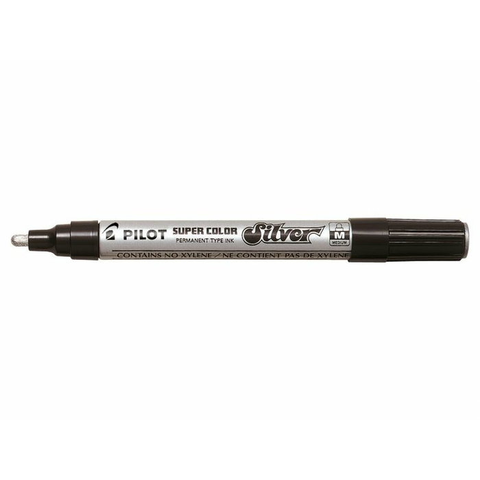 Pilot Marcador Permanente Desechable Plata Medio (Set de 12)