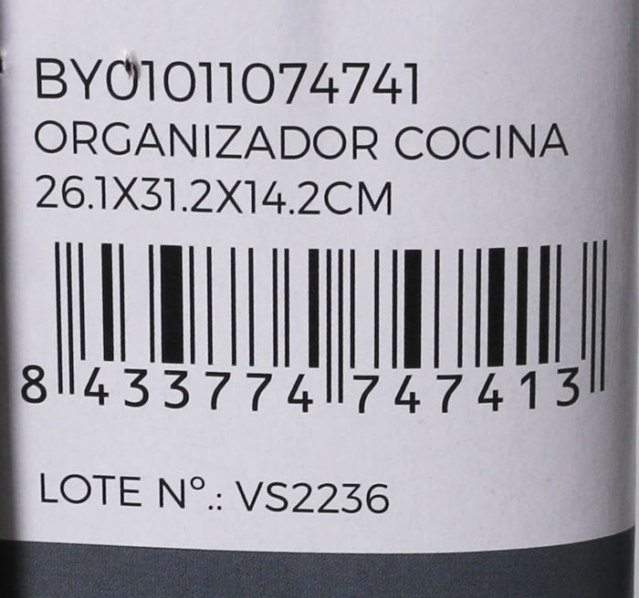 Confortime Organizador Cocina 31,2 cm x 16,2 cm x 14,2 cm Black (12 Unidades)
