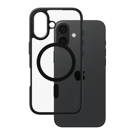 PanzerGlass CARE Urban Combat Black MagSAFE para iPhone 16: Funda Transparente Marco Negro Resistente a Golpes
