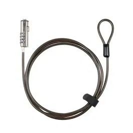 TOOQ Cable de Seguridad Tipo NANO con Combinacion para Portatiles 1.5 metros, Gris Oscuro