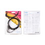 Tooq Cable de Seguridad Tipo NANO con Combinación, 1,5m, Gris Oscuro