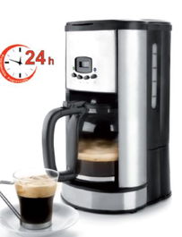 Cafetera de Goteo Programable - 12 Tazas (1.8 L), 900 W, Función Pausa y Apagado Automático