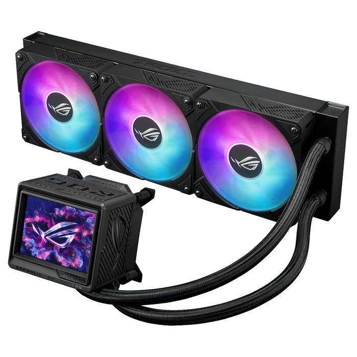 ASUS ROG RYUJIN III 360 ARGB EXTREME Refrigeración Líquida AIO con LCD, 3 Ventiladores 12cm ARGB, Negro