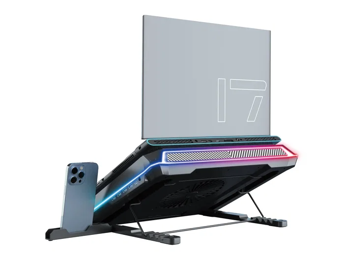 Conceptronic THYIA03B Base de refrigeración para portátiles hasta 19 pulgadas con Hub USB y RGB