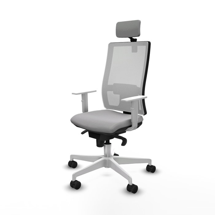 PIQUERAS Y CRESPO Silla de oficina Horna Gris claro y Blanco PIQUERAS Y CRESPO Silla de oficina Horna Gris claro y Blanco