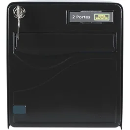 Burg-Wächter Buzón Baltic 2 - Puerta - A Pie - Acero Galvanizado - Negro - Hecho en Francia - BUR3572010526858