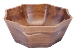 DKD Home Decor Ensaladera de Acacia Natural 22x22x8 cm