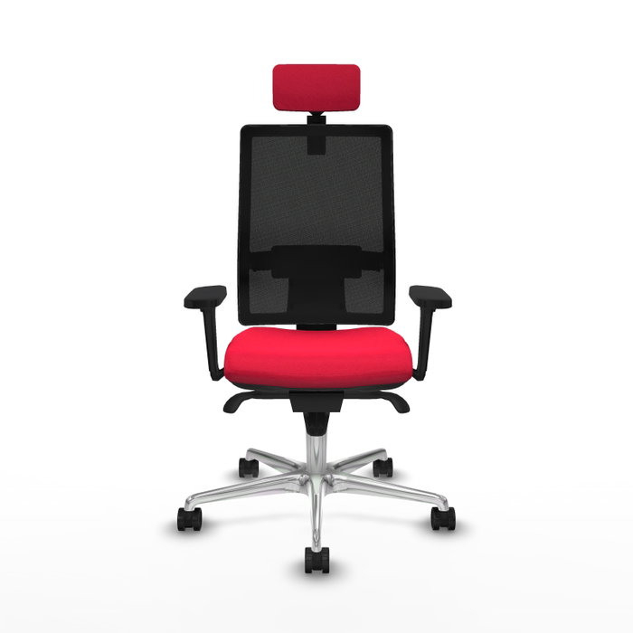 PIQUERAS Y CRESPO Silla de oficina Horna con mecanismo Sincro, Rojo y Negro PIQUERAS Y CRESPO Silla de oficina Horna con mecanismo Sincro, Rojo y Negro