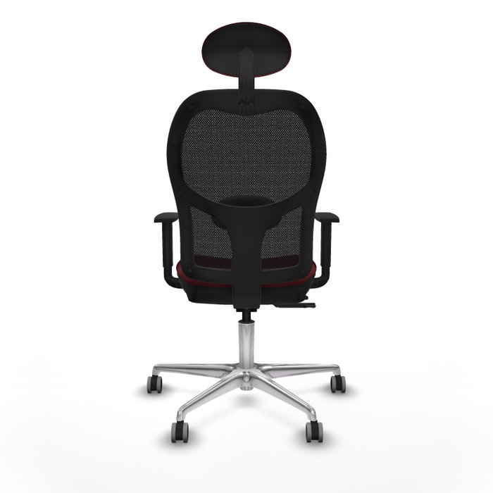 PIQUERAS Y CRESPO Silla de oficina Jorquera con mecanismo Sincro/Traslack, Granate y Negro