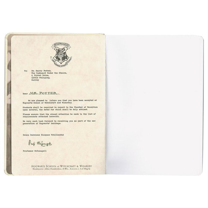 Sd toys Cuaderno de Tapa Dura Carta Hogwarts Harry Potter