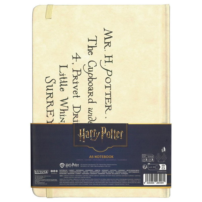 Sd toys Cuaderno de Tapa Dura Carta Hogwarts Harry Potter