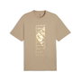 Camiseta de Manga Corta Hombre Puma Maximal Metallic Relaxed Marrón claro