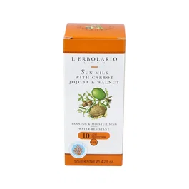 L'Erbolario Solar Leche Zanahoria Y Jojoba SPF10 125ml - Leche Solar Facial y Corporal Baja Protección