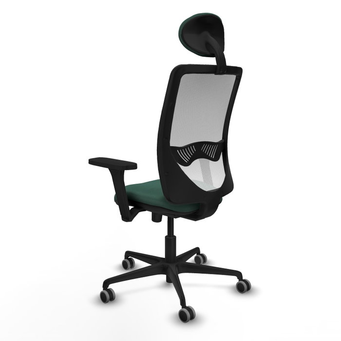 PIQUERAS Y CRESPO Silla de oficina Zulema con mecanismo Sincro, Verde botella y Blanco PIQUERAS Y CRESPO Silla de oficina Zulema con mecanismo Sincro, Verde botella y Blanco