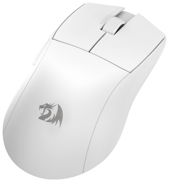 Redragon K1NG M916W-LIT-1K Ratón Gaming Inalámbrico Blanco, 8000 DPI, USB-C, Batería Recargable