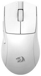 Redragon K1NG M916W-LIT-1K Ratón Gaming Inalámbrico Blanco, 8000 DPI, USB-C, Batería Recargable