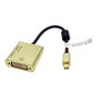 ROLINE Adaptador Mini DisplayPort a DVI-D Activo v1.2, 4K 3840x2160, Cable 0.1m, Macho-Hembra, Conectores Chapados en Oro, Ref. 12.03.3176